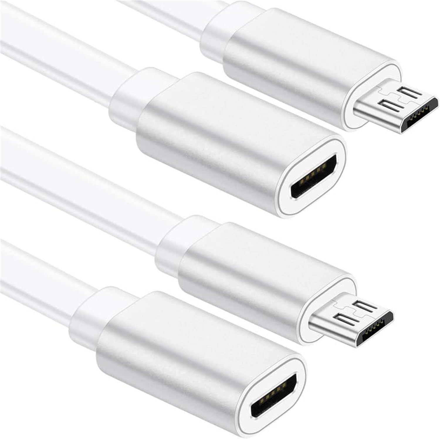 Sumind 2 Pack 20FT Total Micro USB Extension Cables, Male to Female Extender Cor