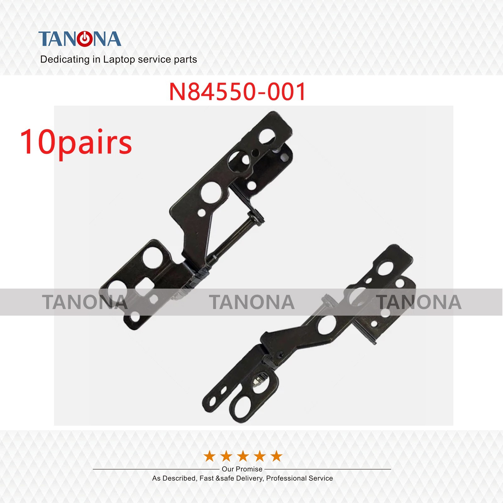 10pairs New N84550-001 For HP Fortis 14 G11 Chromebook LCD Hinge Shaft L & R
