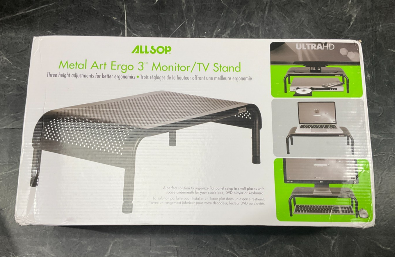 Allsop Metal Art Ergo 3 Monitor and TV Stand 31360 ✅❤️️✅❤️️ BRAND NEW SEALED