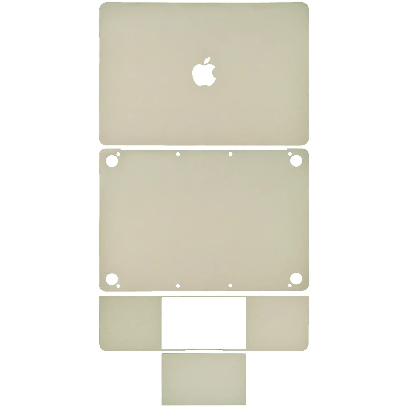 4-in-1 Top, Bottom, Keyboard, Trackpad Skin For MacBook 12" A1534 2015-2017 Gold