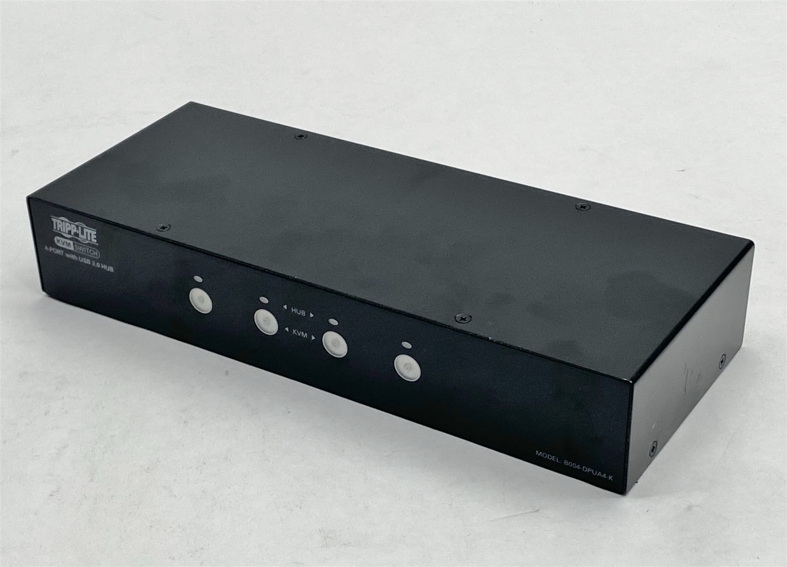 Tripp-Lite B004-DPUA4-K KVM Switch 4-port w/ USB 3.0 HUB *No power supply*