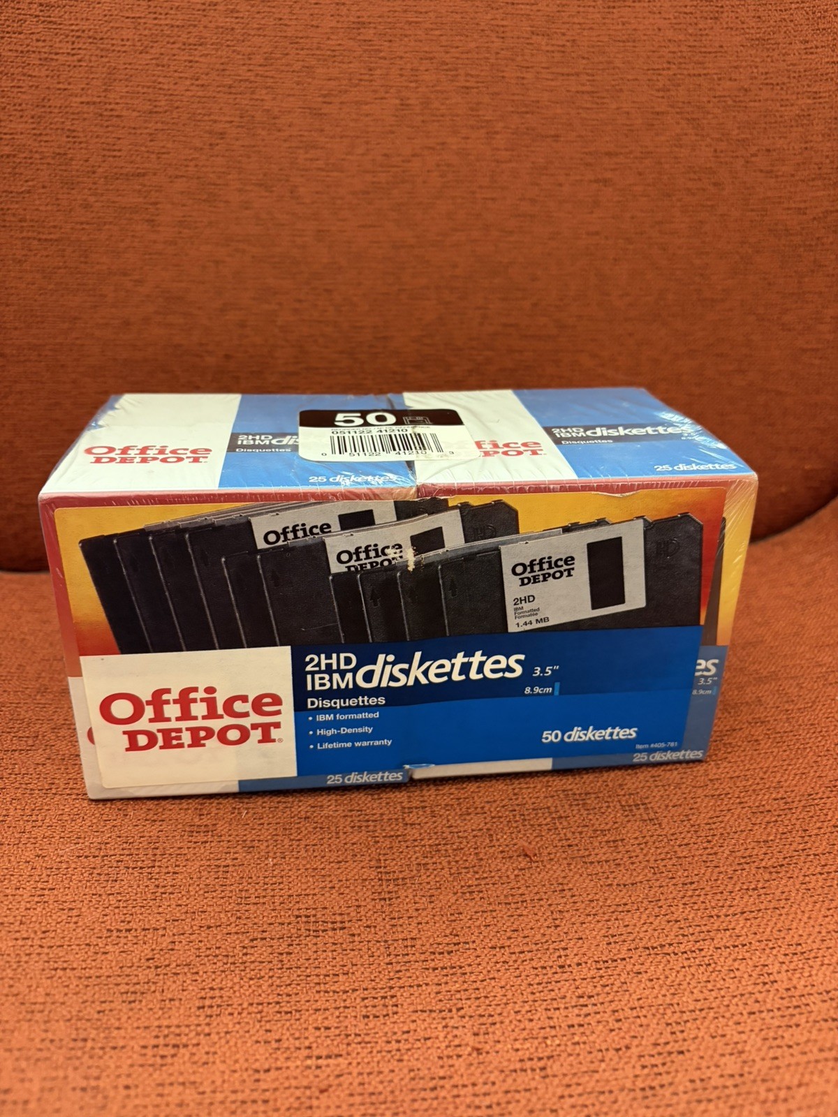 Office Depor 3.5 Floppy Diskettes 50 Pack 1.44MB IBM Formatted 2HD New Sealed