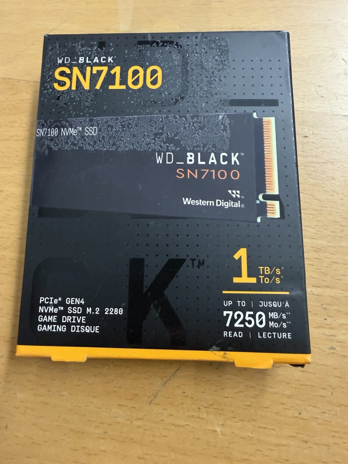 WD_Black SN7100 1TB NVMe Gen4 PCIe, M.2 2280, 7,250 MB/s Read , 6,900 MB/s Write
