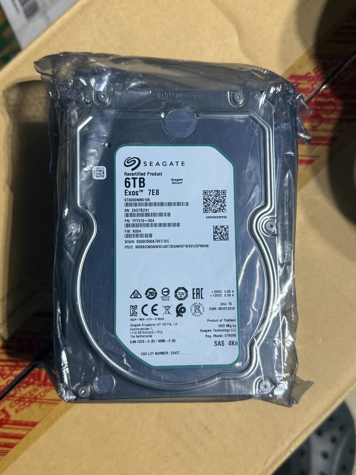 Seagate ST6000NM0105 6 TB Hard Drive - 3.5" Internal - SAS