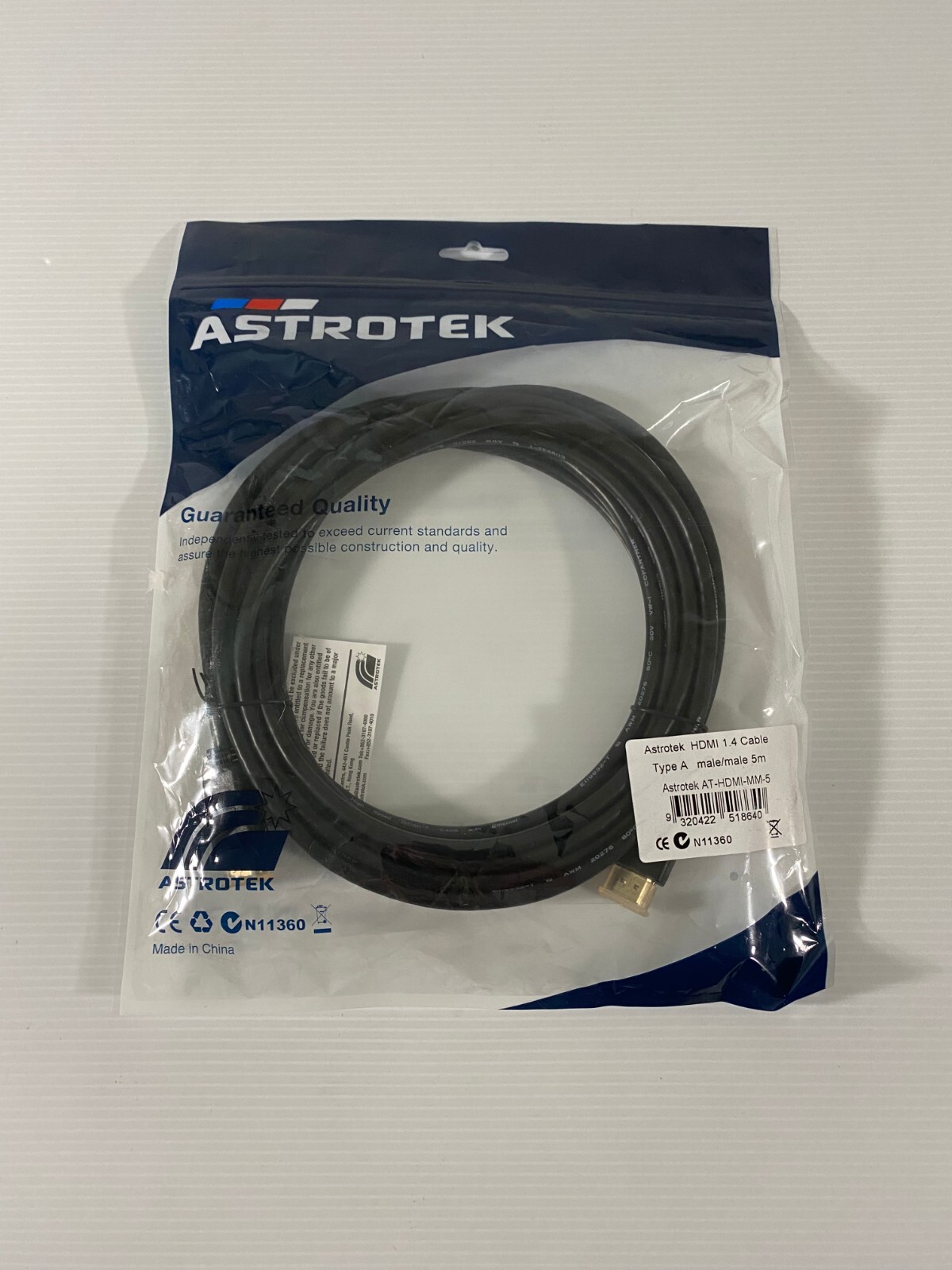 HDMI Cable 5m - HDMI 1.4 Male to Male Astrotek