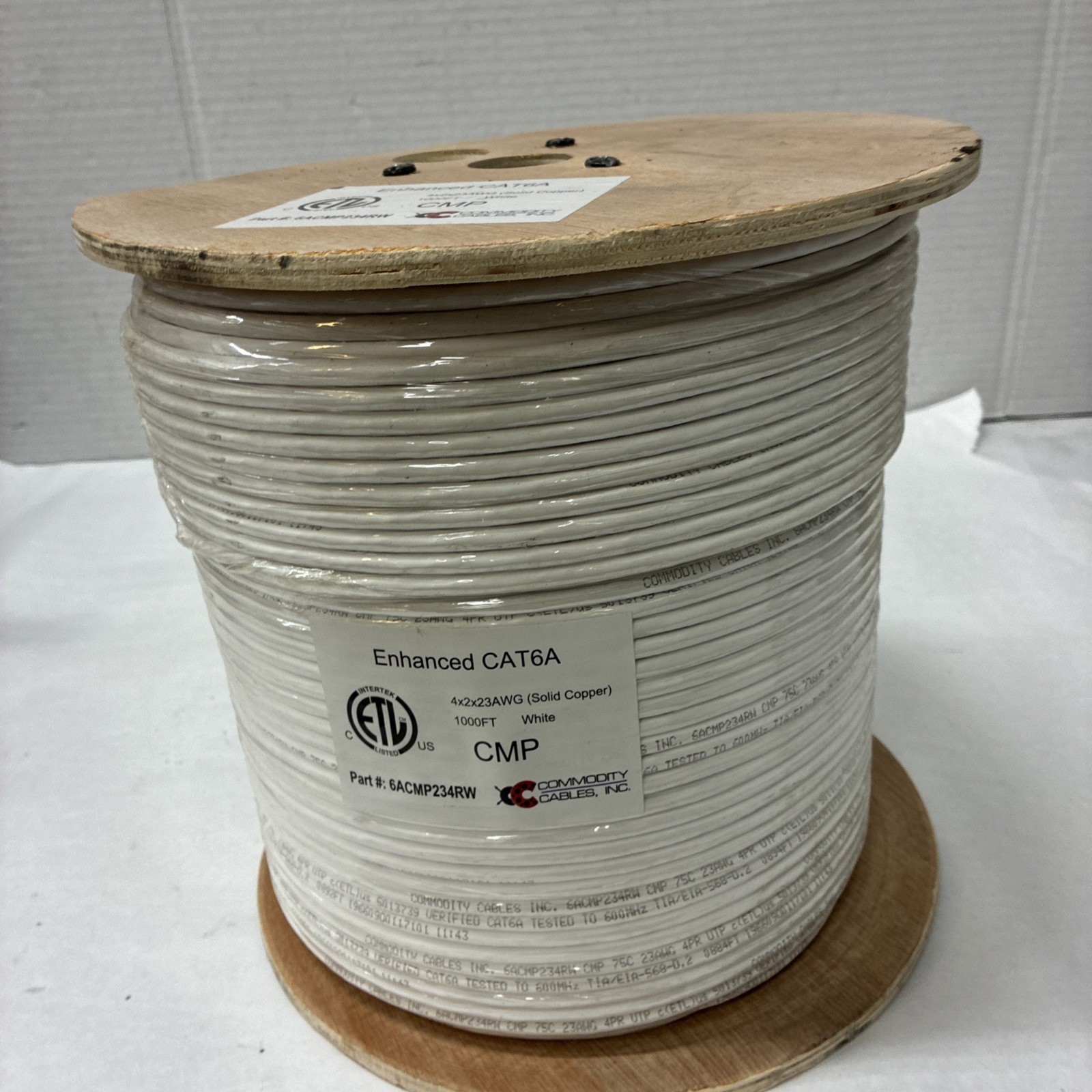 Enhanced Cat6A 1000ft 4x2x23AWG (solid Copper)