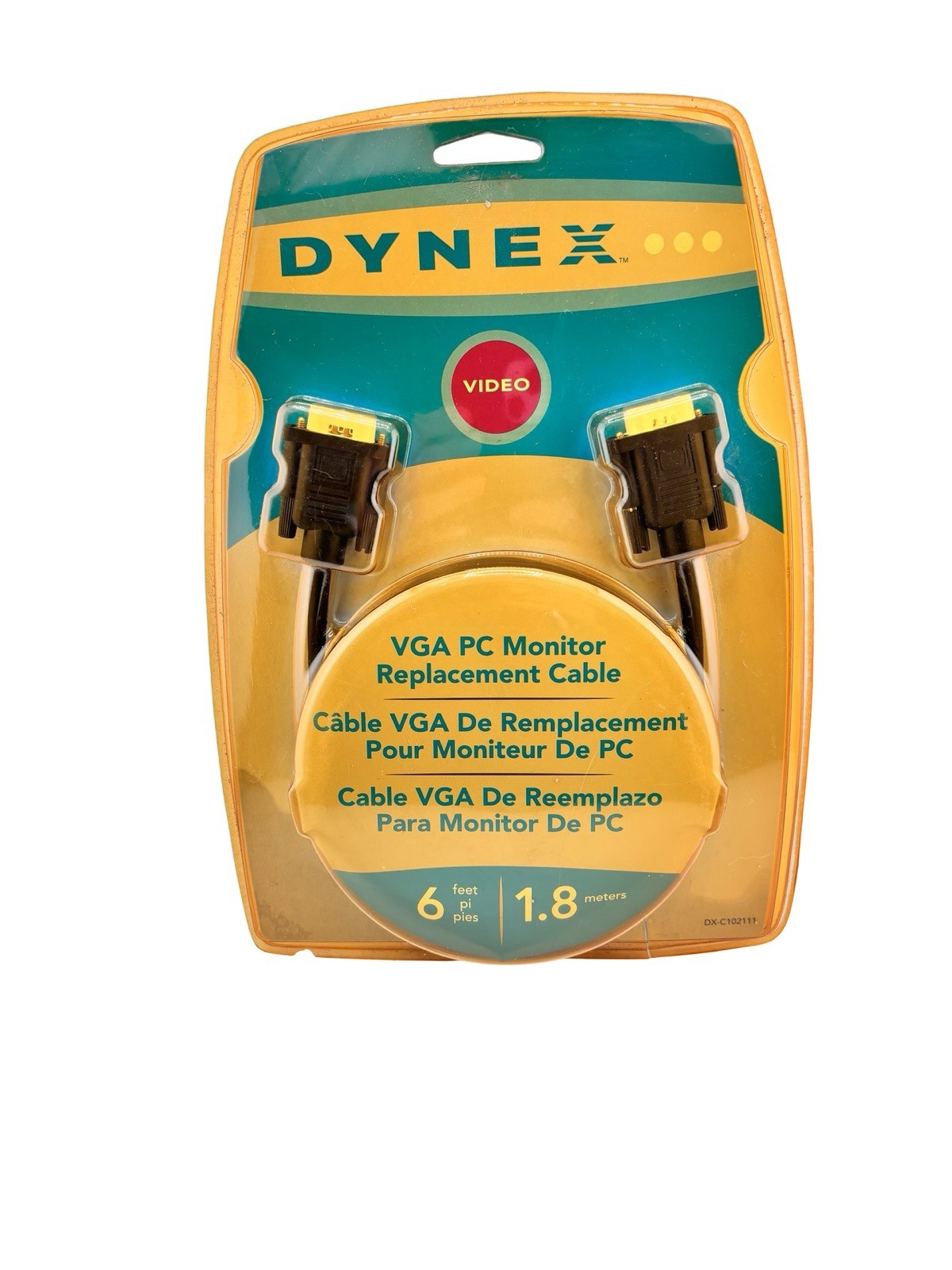 NEW DYNEX  DX-C102111- 6' PC MONITOR EXTENSION CABLE