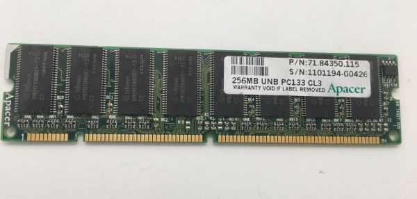 Memory, apacer p/n: 71.84350.115 256mb unb pc133 cl3