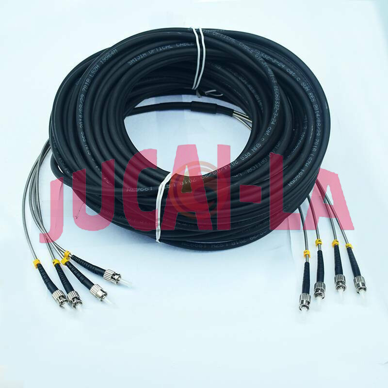 4 Cores Field Outdoor Fiber Cable ST-ST 4 Strand 9/125 SM Fiber Patch Cord 20M