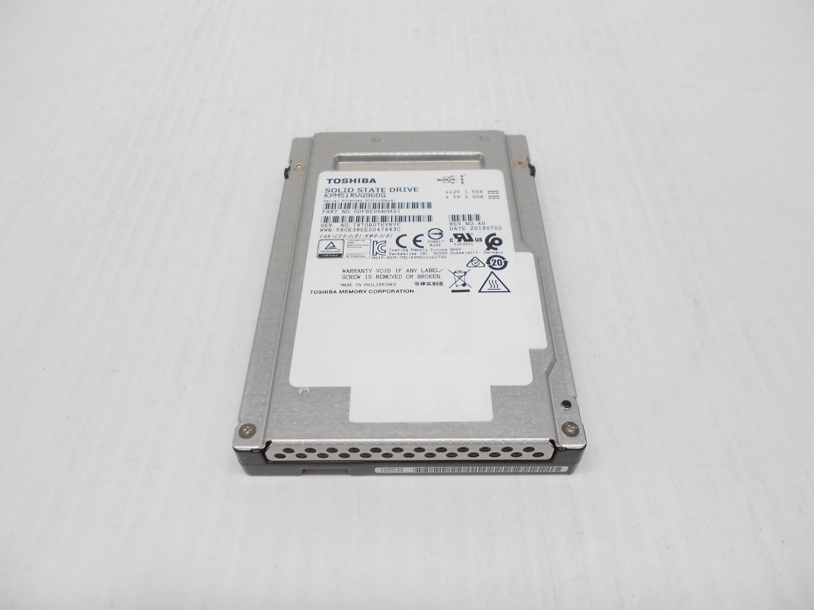 Toshiba 800GB 12G SAS SSD Hard Drive 2.5' Server Storage JBOD Dell HP Supermicro