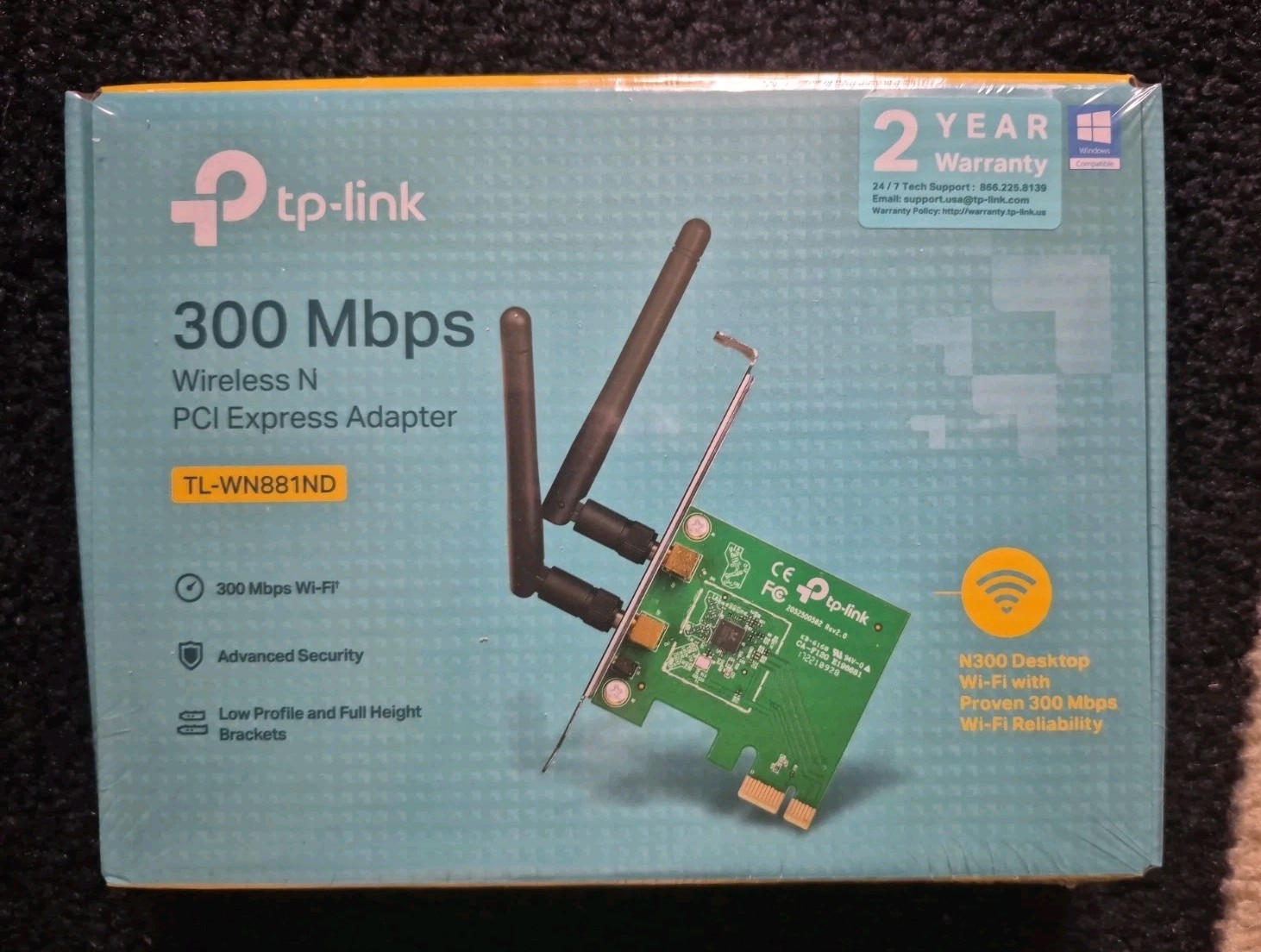 TP-Link 300 Mbps Wireless N PCI Express Adapter