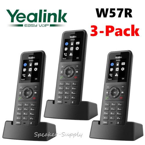 3 Yealink W57R Rugged DECT Handset Phone 1.8" Color Screen for W70B W80 W90