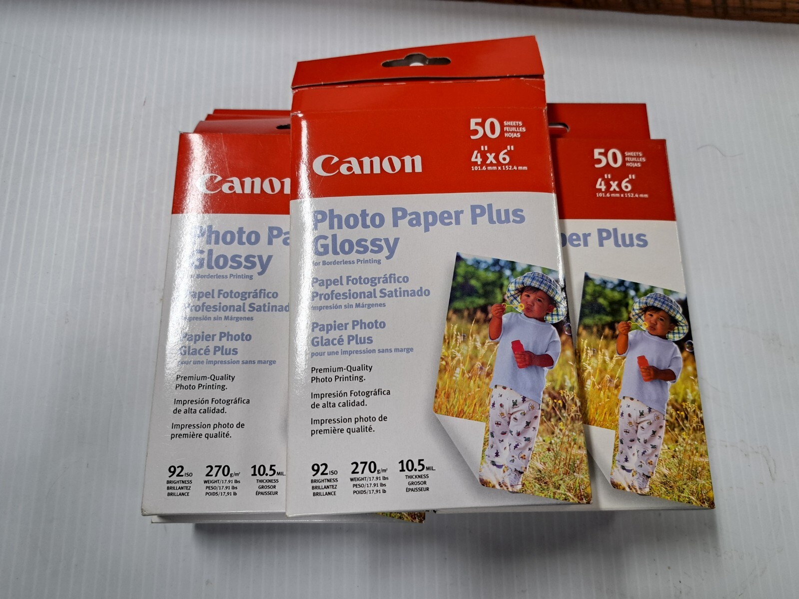 7 pkgs - Canon Inkjet Photo Paper Plus Glossy 4x6 50 Sheets / NEW SEALED ( S1-2)