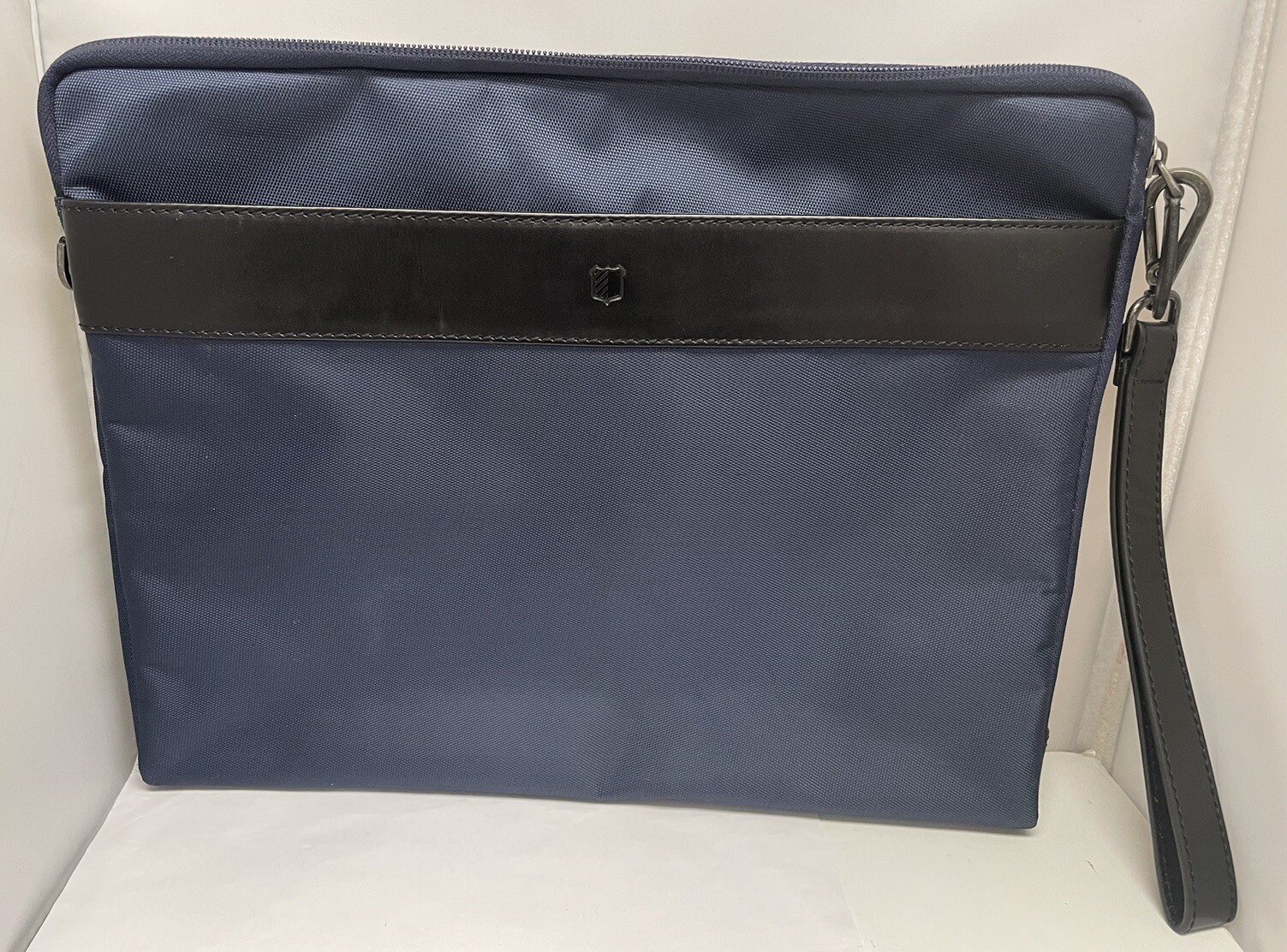 Jos. A Bank 13” Laptop Case Bag Executive Navy Blue Travel Commuter Luggage