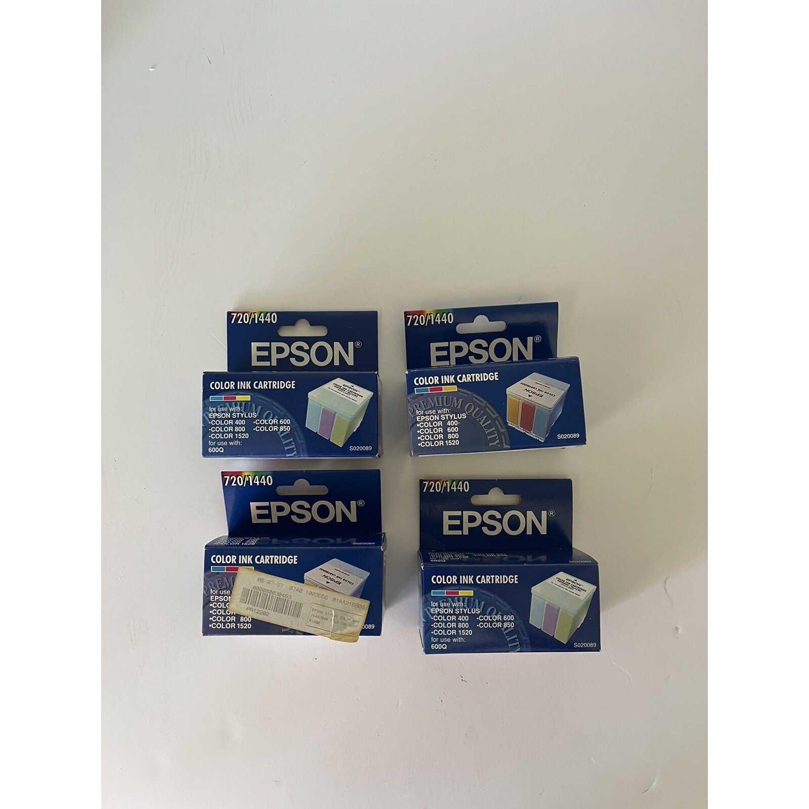 Epson Color Ink Cartridge 720/1440  lot of 4  See Pictures For Color Read Descr