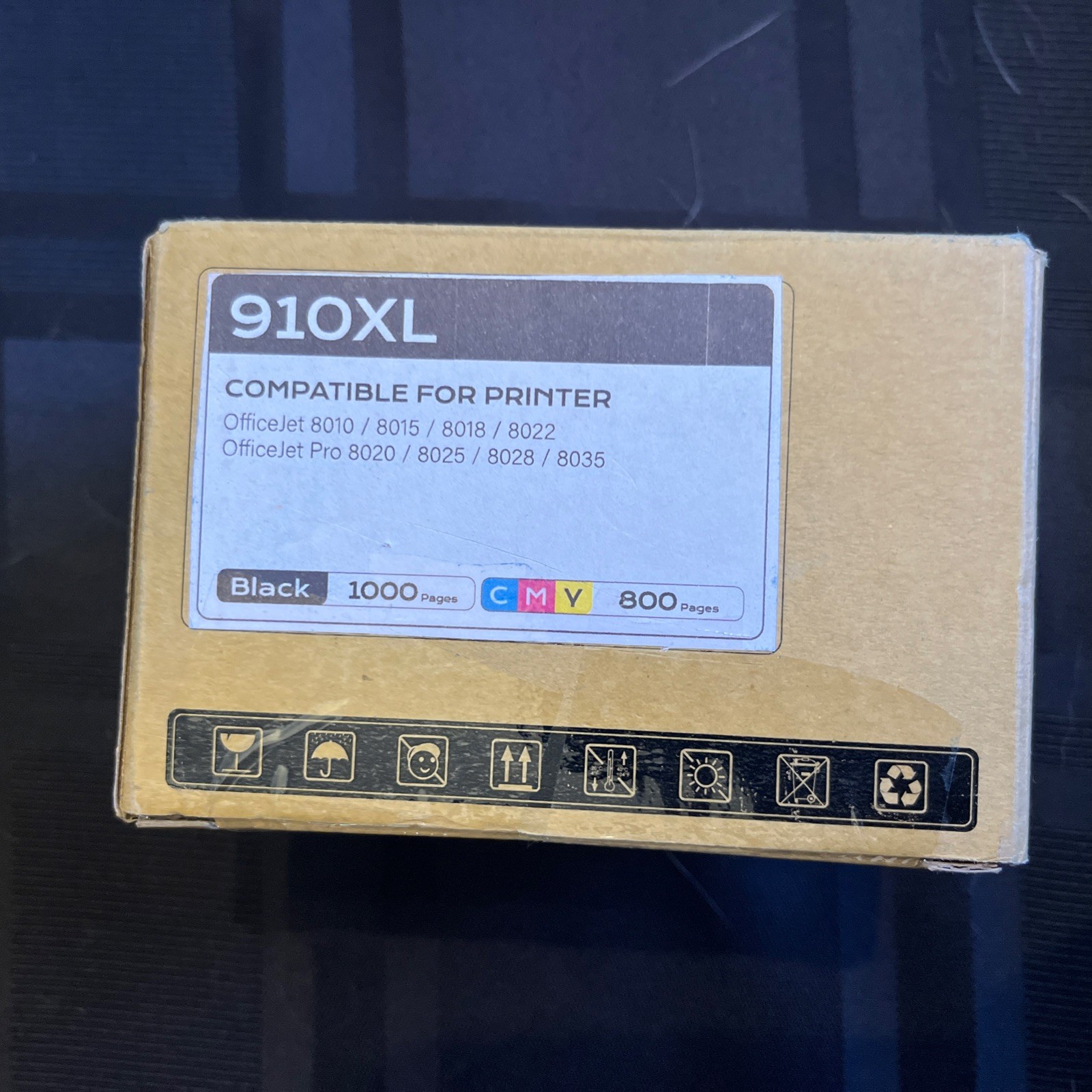 4-Pack 910XL Ink Cartridges (Black, Cyan, Yellow, Magenta)  Ink-bay.  H