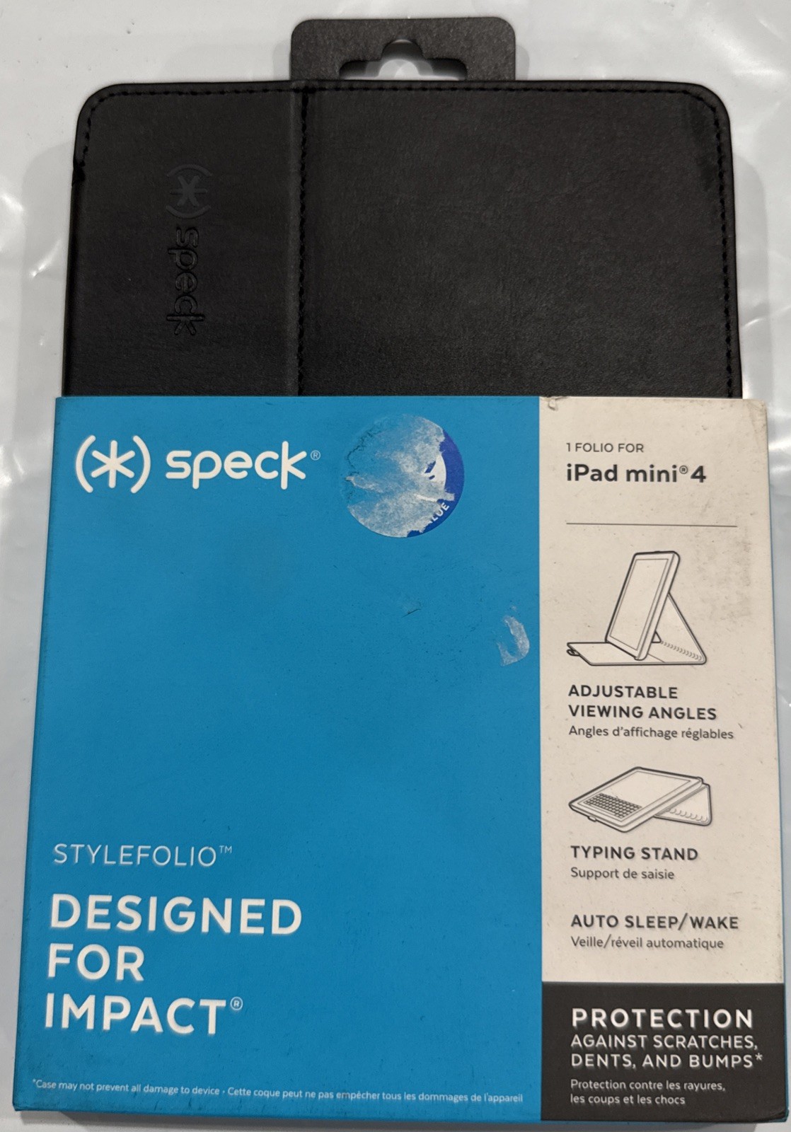 Speck Products StyleFolio Slim Case & Stand for iPad Mini 4 Black Drop Resistant