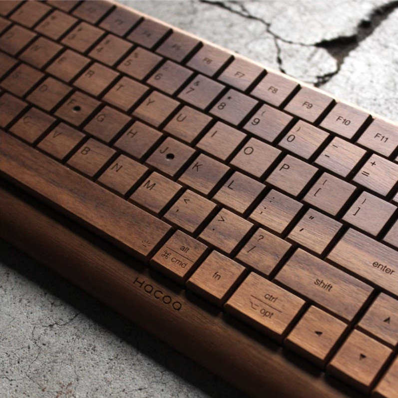 Wooden keyboard made of natural wood "Full Ki-Board Wireless" Made in Japan