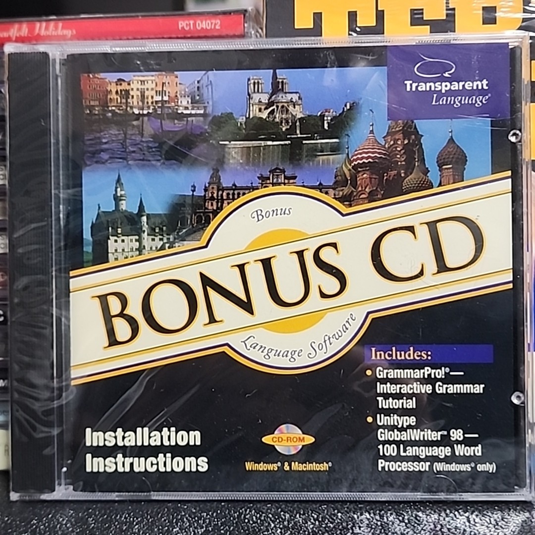 Transparent Language Inc BONUS CD Language Software - NEW