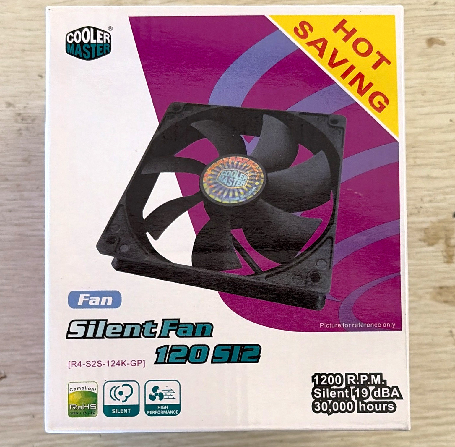 Cooler Master 120mm Case Fan Black 1200RPM 44.73CFM 3-Pin 12V R4-S2S-124K-GP