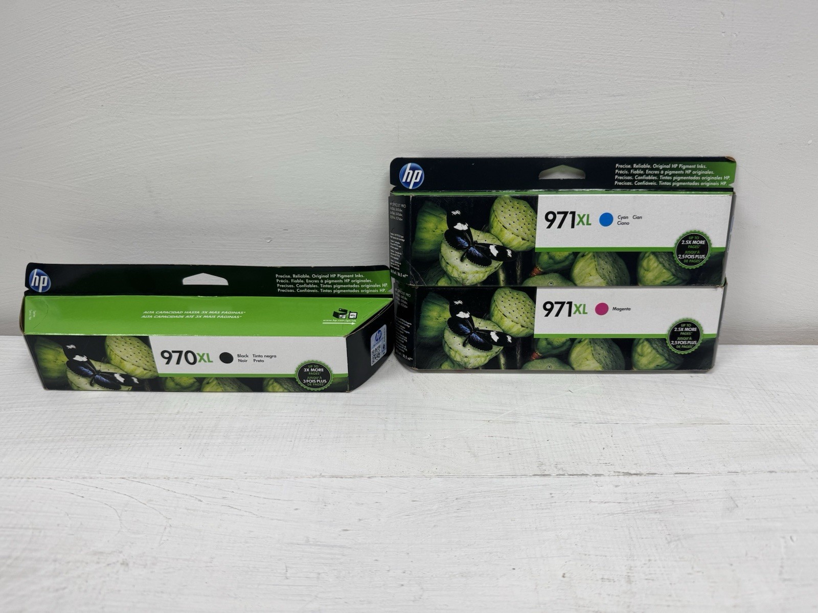 OEM HP 971XL Ink Cartridge Set Black Cyan Magenta NEW SEALED
