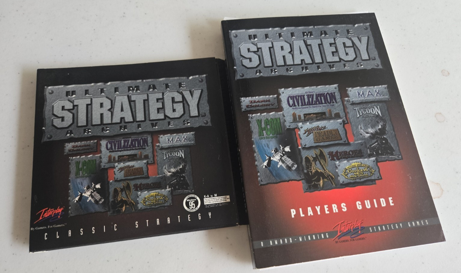X-COM 1 UFO Defense, Railroad Tycoon Deluxe, Jagged Alliance + Manual PC CD game