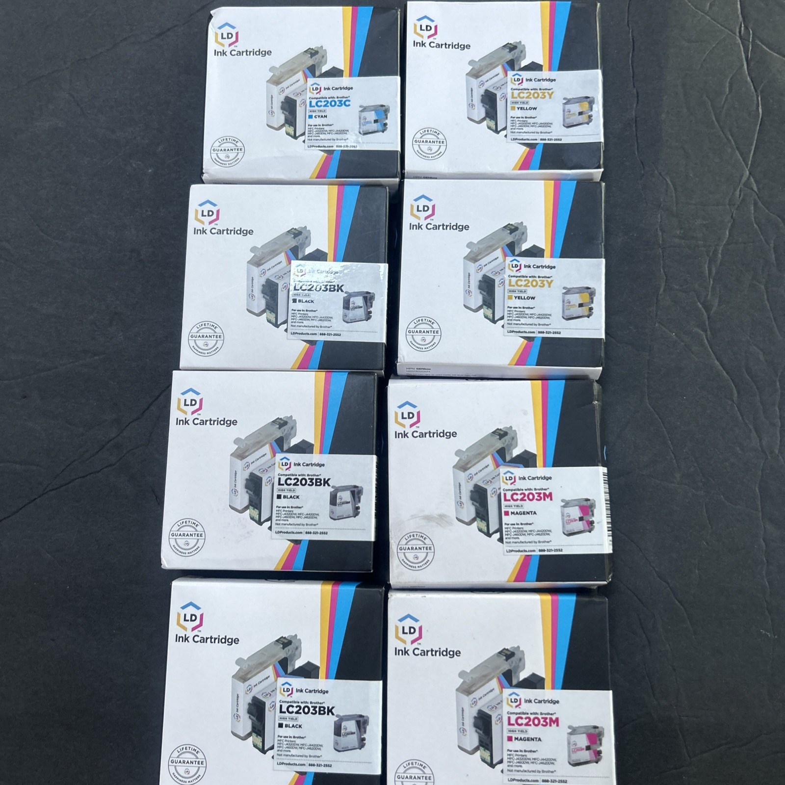 LC203BK XL Black Ink Cartridge LC203Y  LC203c LC203M Lot