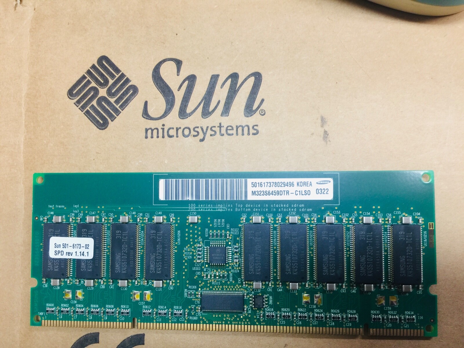 SUN 501-6173-02 Spd-1.14.1 , 1GB Memory,SamSung-M323S6459DTR-C1LS0,  Test-PASS