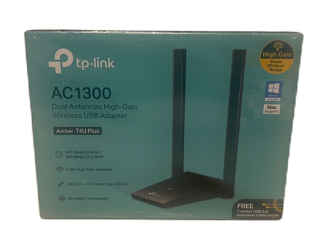 TP-Link Archer T4U Plus AC1300 USB WiFi Adapter Dual Antenna High Gain NEW 