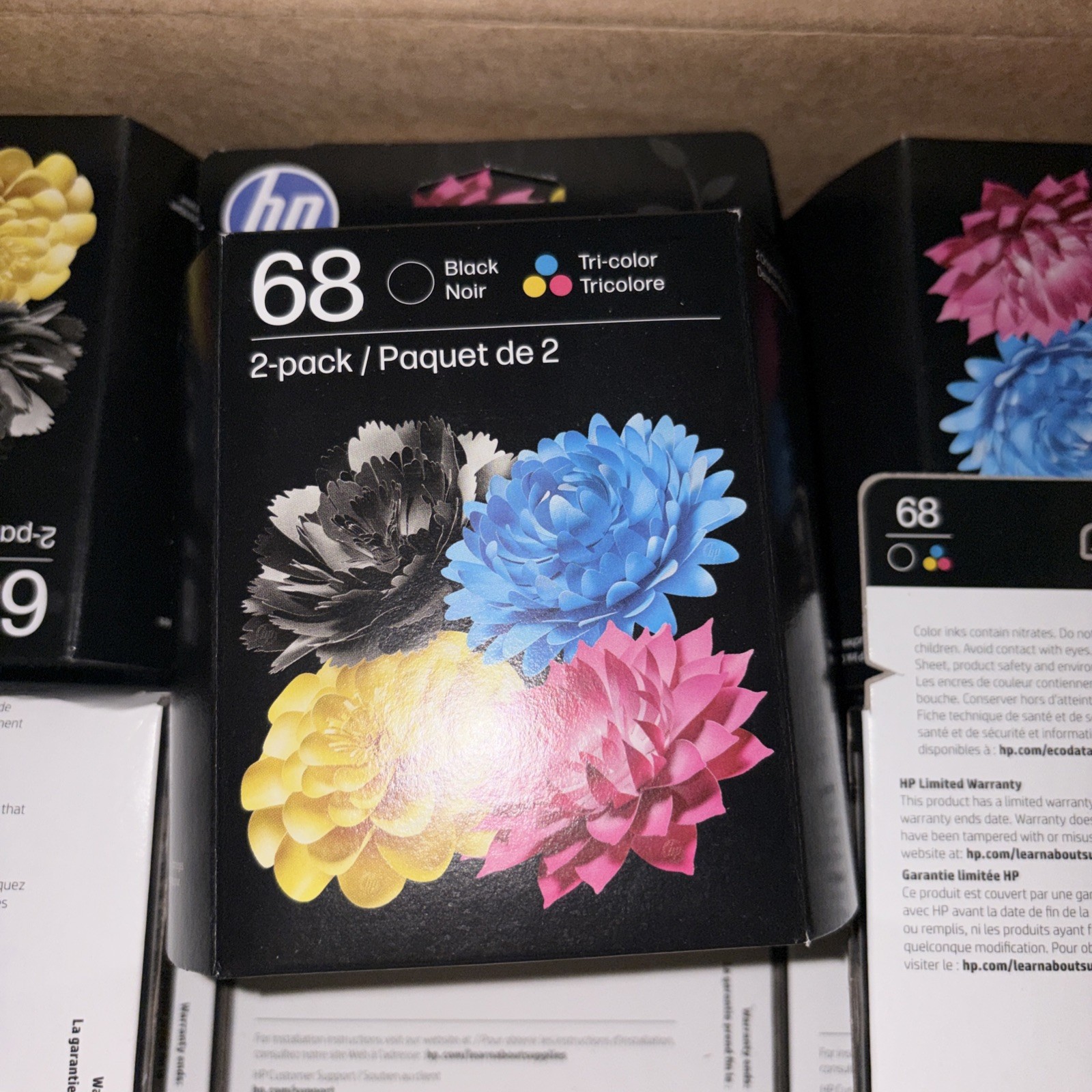 HP 68 2-Pack Black/Tri-color Original Ink Cartridge Combo, 6L6S2TN