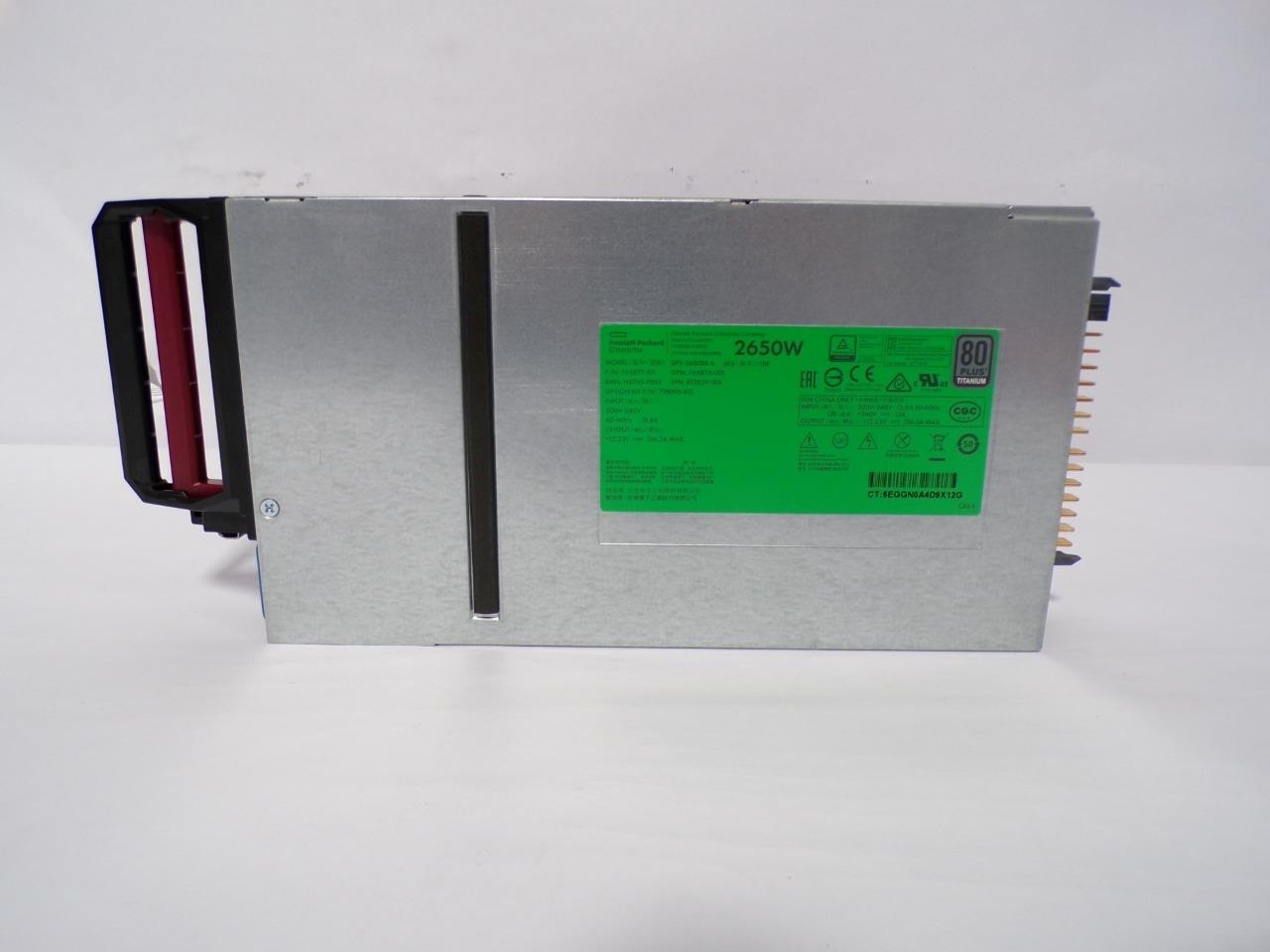HPE 813829-001 Synergy 2650W Performance Hot Plug Titanium+ PSU 765877-001