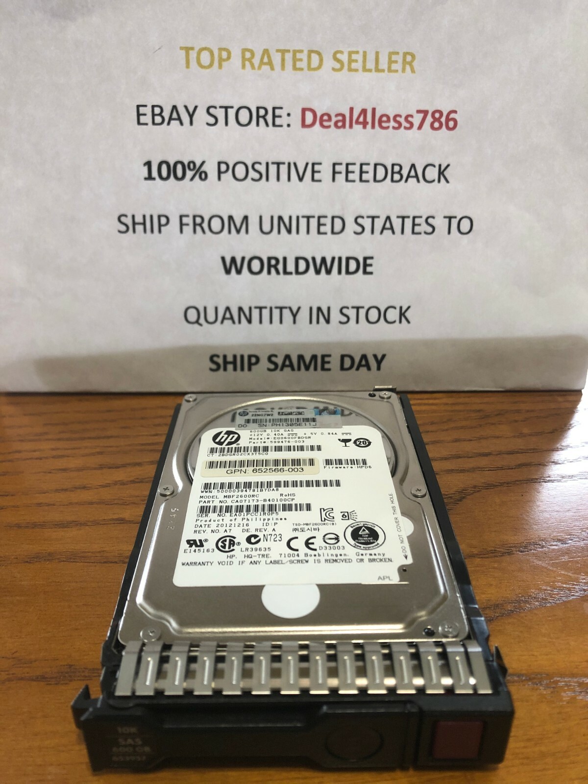652583-B21/653957-001/597609-003/599476-003/619286-003/EG0600FBDBU/HP 600GB 10K 
