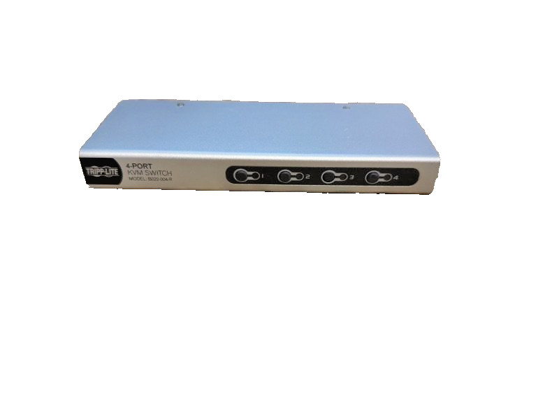 Tripp Lite 4-Port KVM Switch B022-004-R VGA USB PS/2 with Power Adapter 19B-B1