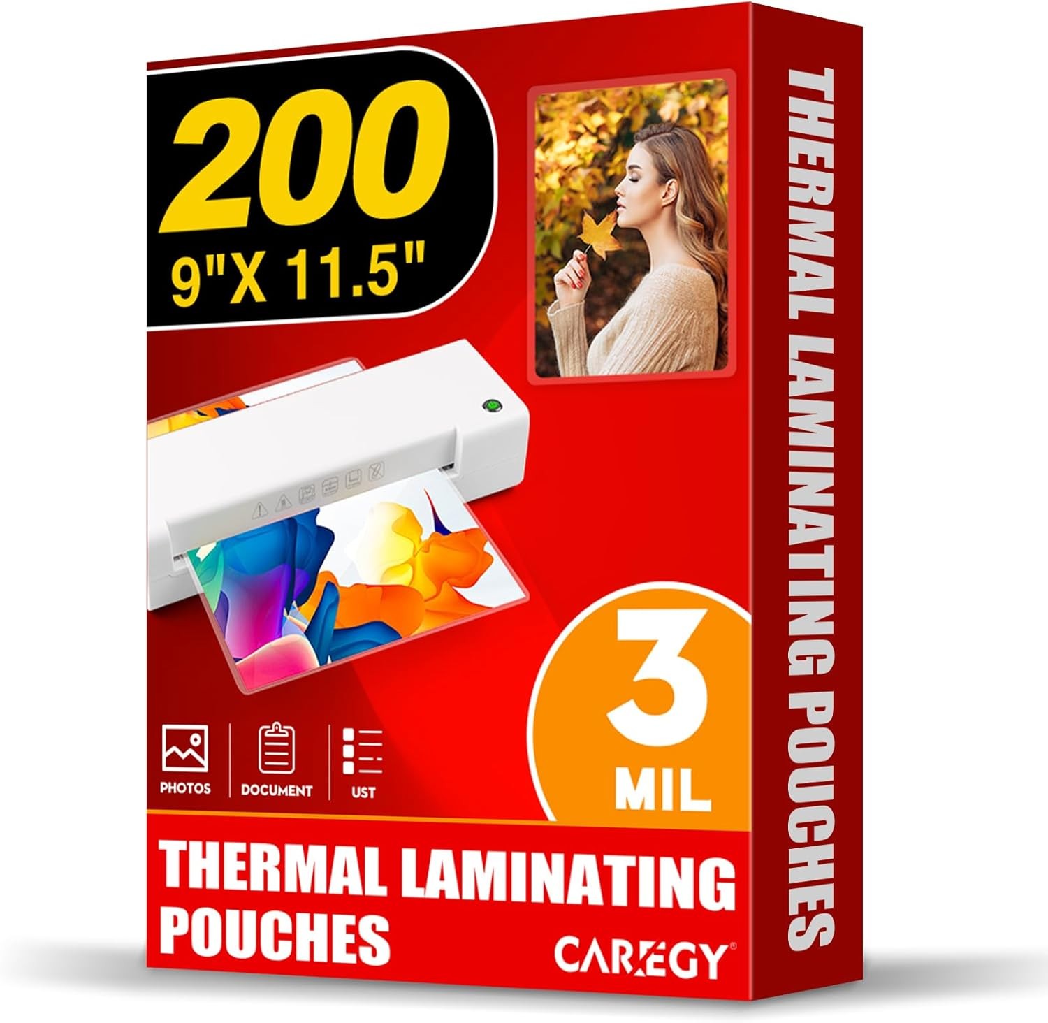 Thermal Laminating Pouches, Holds 8.5 x 11 Inch Sheets,200 Pack Laminating