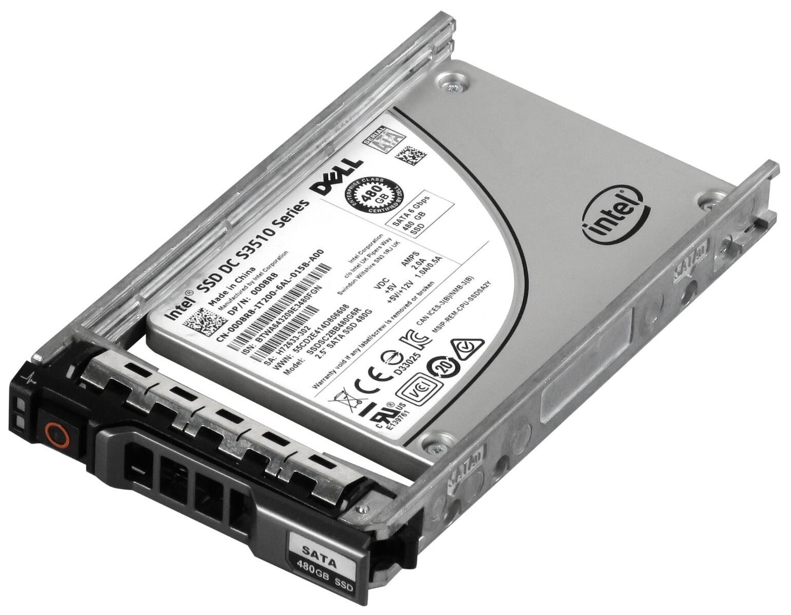 HARD DRIVE DELL 0008R8 SSDSC2BB480G6R 480GB MLC SATA III 2.5''