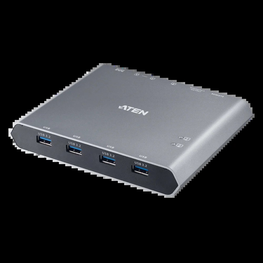 ATEN US3311 2-Port 4K 8K USB-C KVM Switch Dock 100W PD Thunderbolt Mac Windows