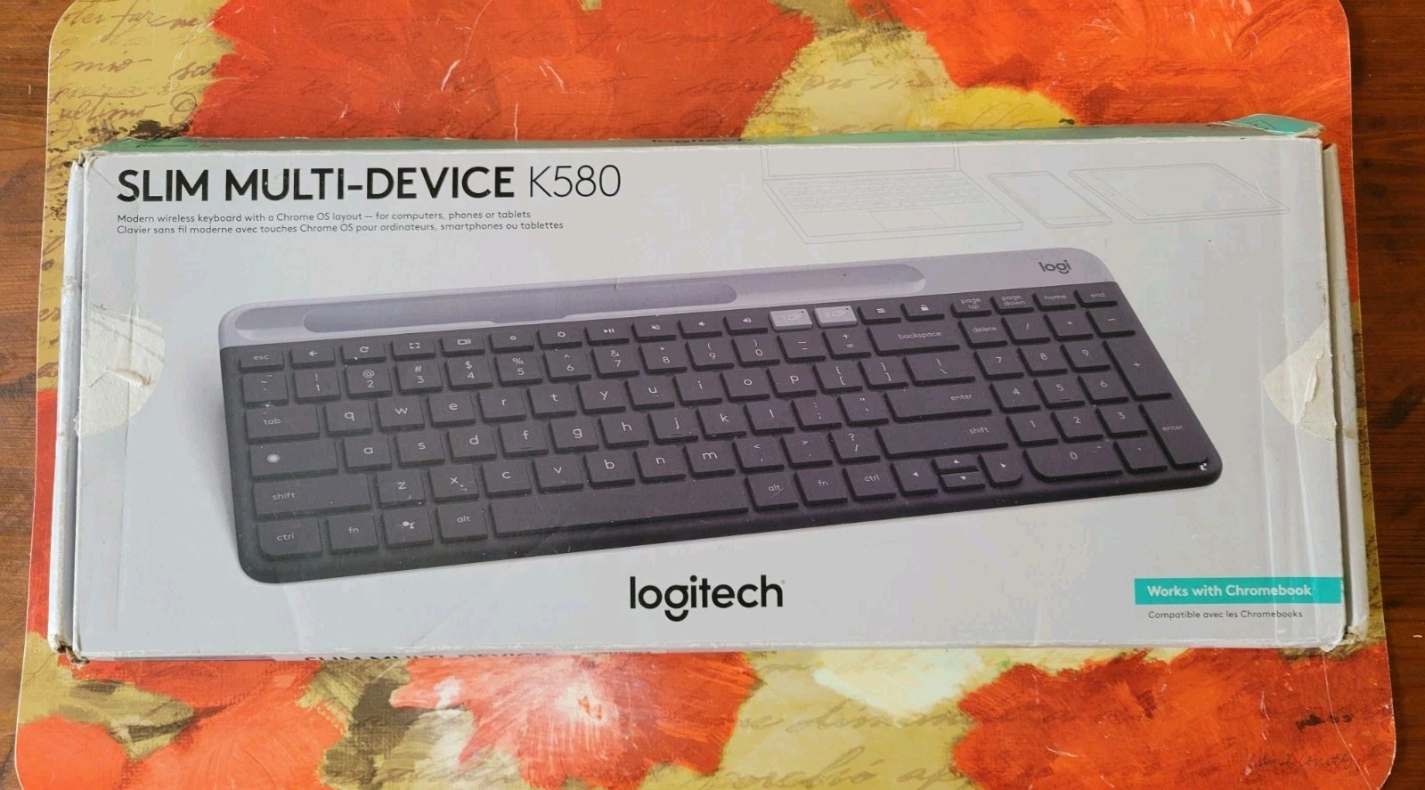 Logitech K580 Slim Multi-Device Wireless Keyboard, Bluetooth (No Dongle*see note