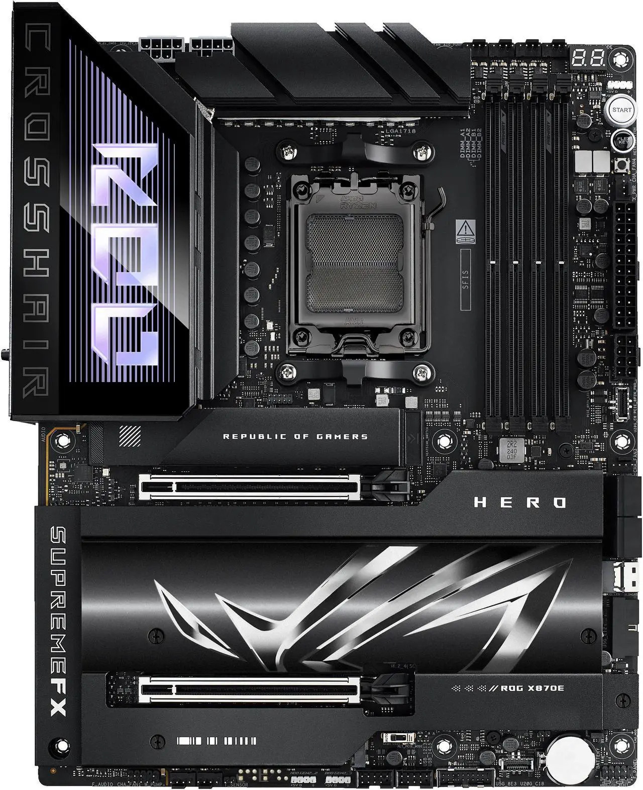 ASUS ROG CROSSHAIR X870E HERO WIFI7 AMD AM5 ATX DDR5 Desktop Motherboard