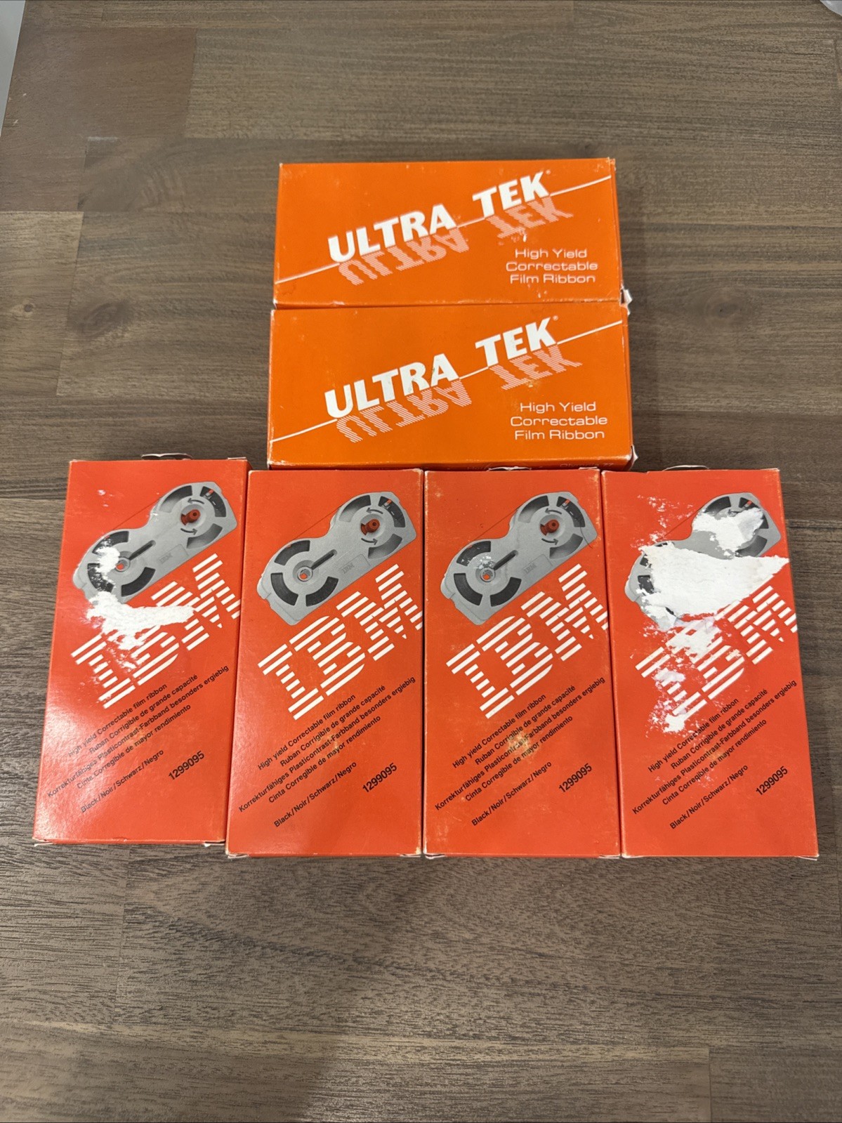 Lot of 5 IBM /Ultra Tek High Yield Correctable Film Ribbon (1299095) Black - NIP