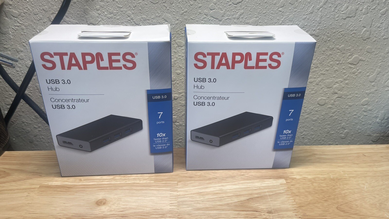 Two Staples USB 3.0 Hub 7 Port, New In Box. Fastest Shipping Online