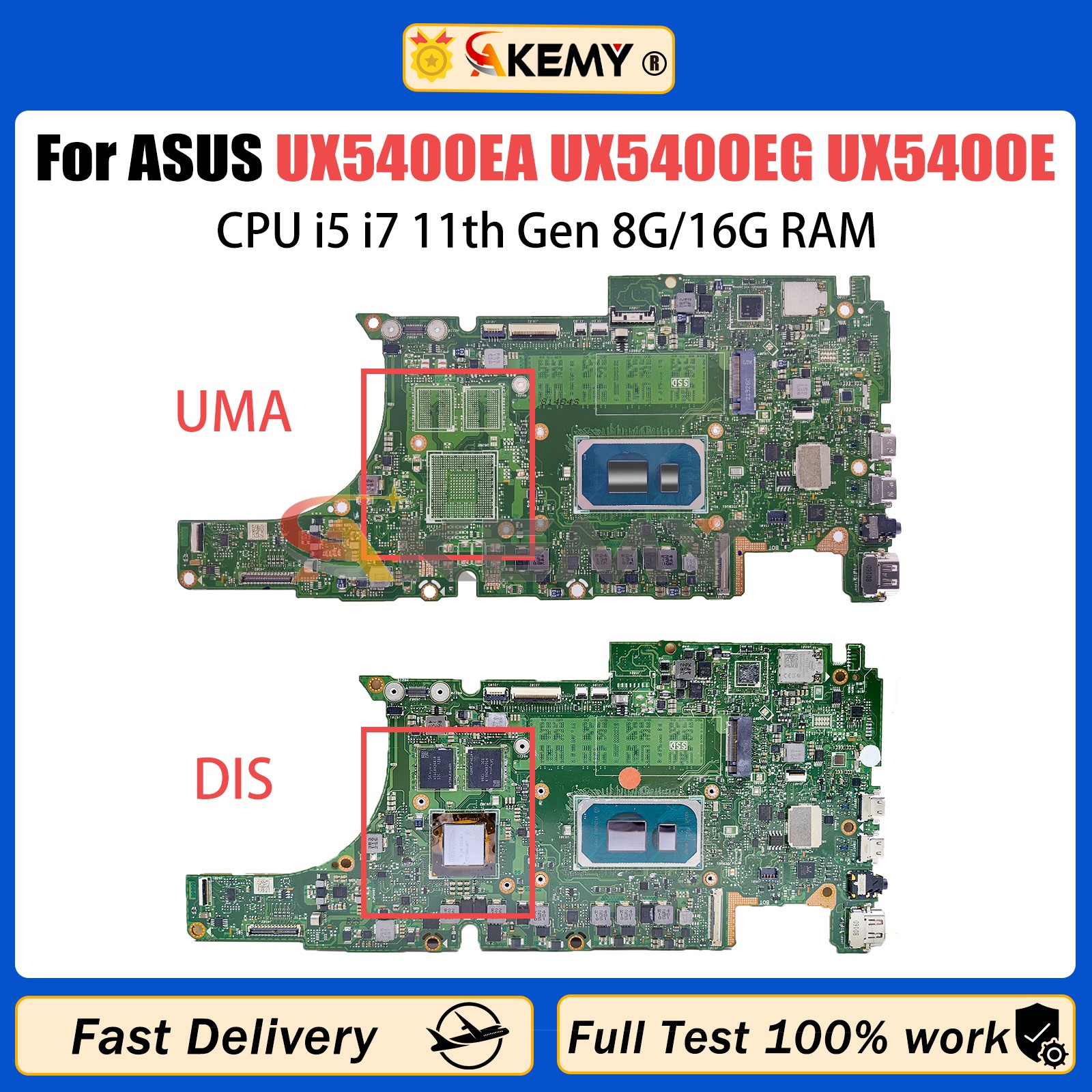 For ASUS Zenbook UX5400E UX5400EC UX5400EA UX5400EG Notebook Motherboard Tested