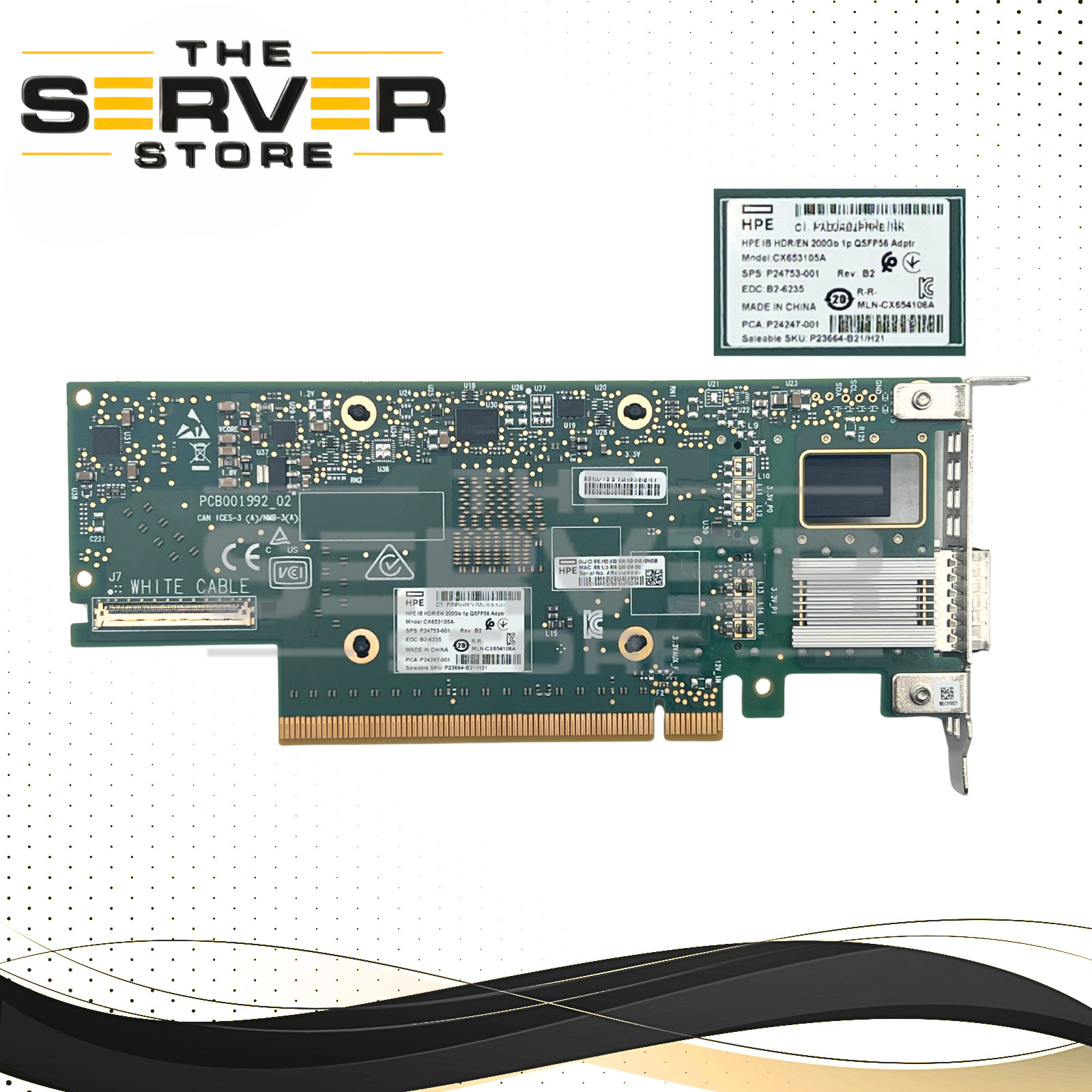 Mellanox ConnectX-6 InfiniBand HDR/Ethernet 200GB 1P QSFP56 NIC MCX653105A-HDAT