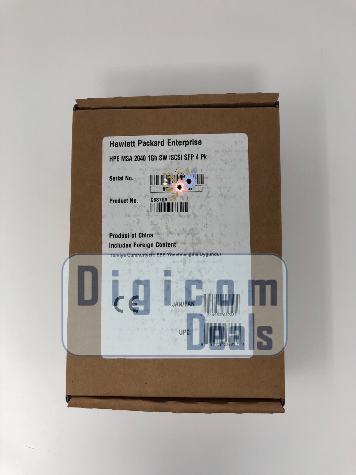BRAND NEW SEALED HPE C8S75A MSA 2040 GB S/W ISCSI SFP 4 PK (4x 738368-001)