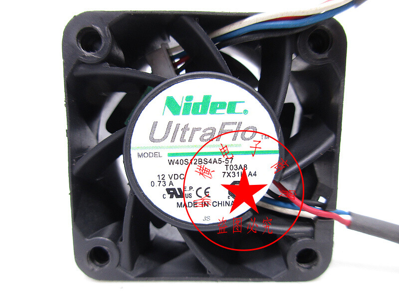 NIDEC W40S12BS4A5-57 4028 12V 0.73A 4CM high wind volume violent fan