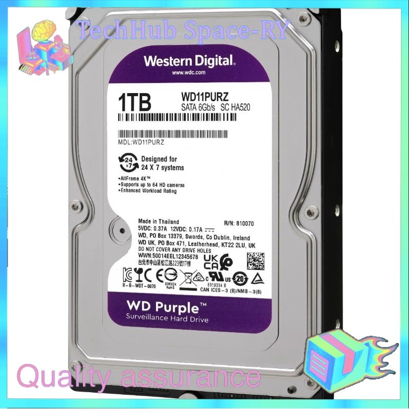 Purple Surveillance Internal Hard Drive HDD WD11PURZ