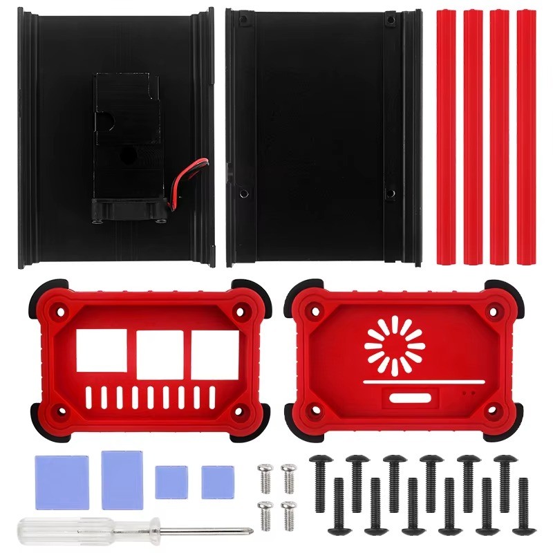 SHCHV Aluminum Case with Cooling Fan Heatsinks for Raspberry Pi 4B