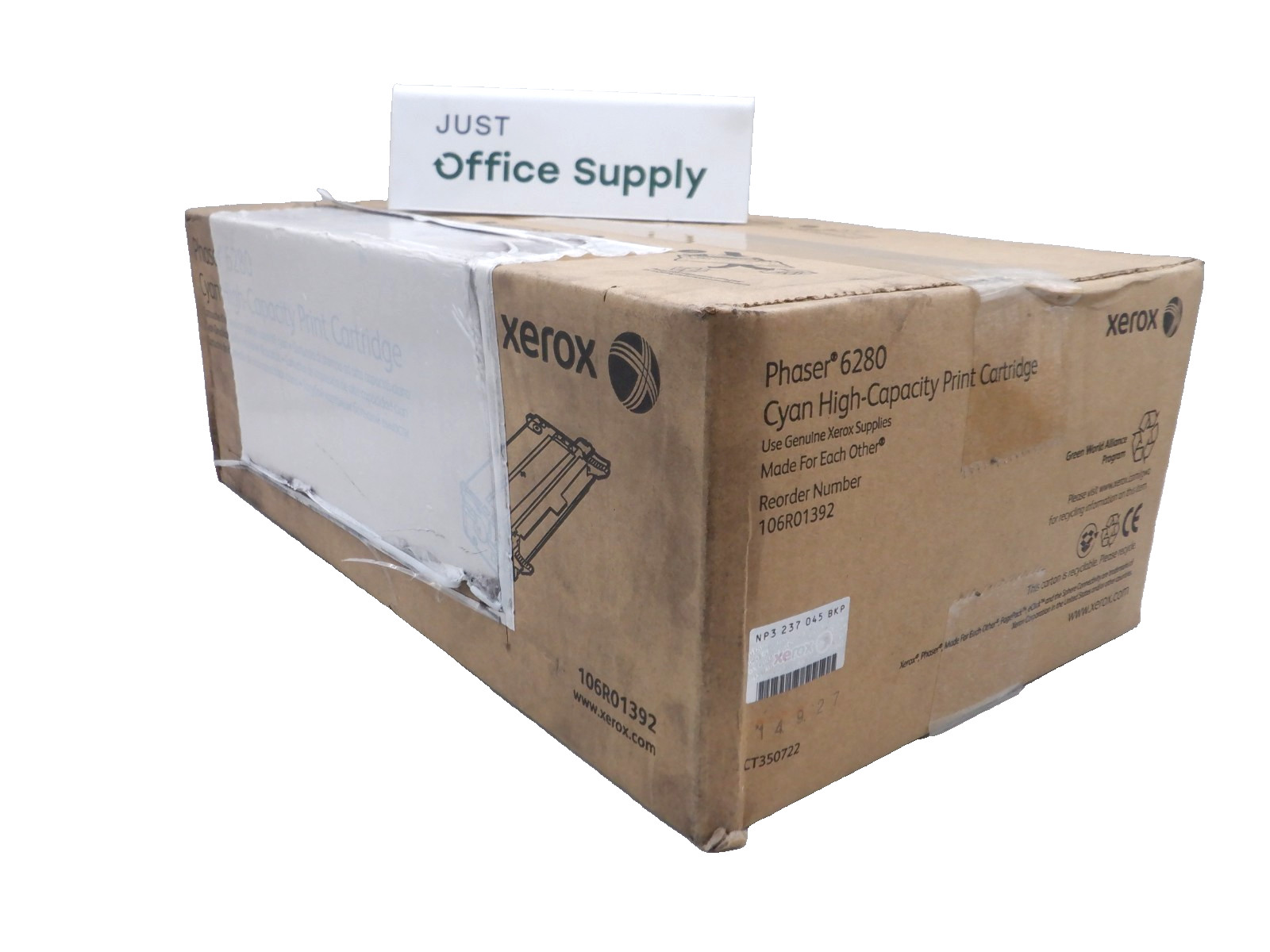 Genuine Xerox Phaser 6280 106R01392 Cyan High C. Toner Cartridge F. Shipping D