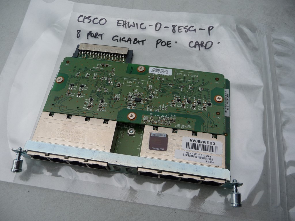 AU SELLER Cisco EHWIC-D-8ESG-P 8 PORT GIGABIT POE Eth Switch Module -TESTED