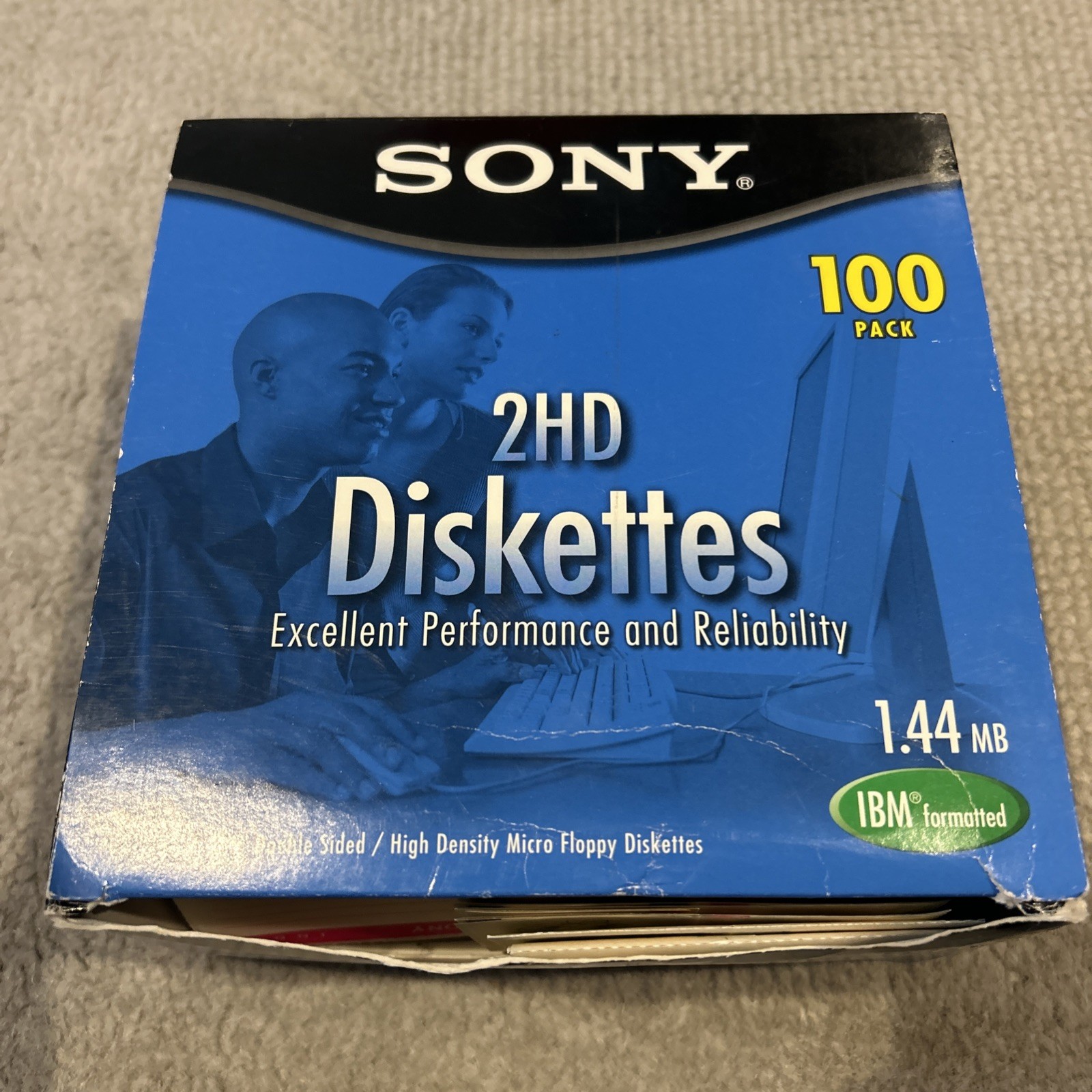Sony 84 Pack Micro Floppy 2HD Diskettes 3.5” Double Sided IBM High Density