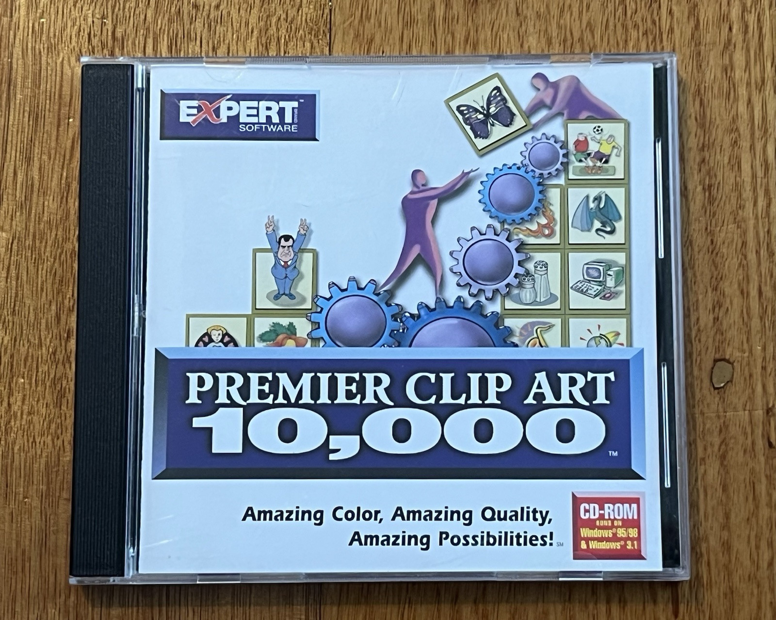 Premier Clip Art 10,000 Expert Software For Windows 95, 98 & 3.1 PC CD ROM
